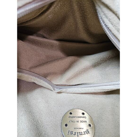 Vintage Pratesi Firenze Copper Leather Italian Crafted Crossbody Handbag - Picture 12 of 13